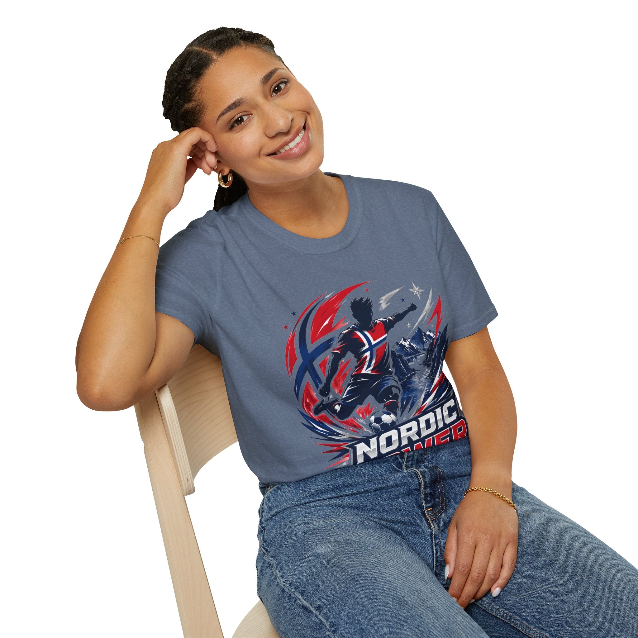 Norway Nordic Power T-Shirt — Viking Flag Silhouette Graphic Tee