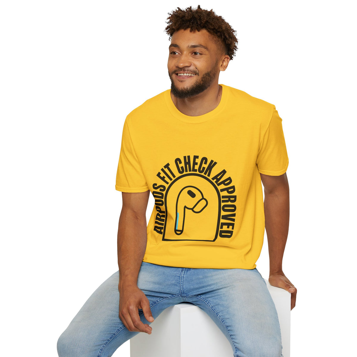 AirPods Fit Check Approved Tee — Funny Wireless Earbud Logo T-Shirt - Trending Now - August 2026