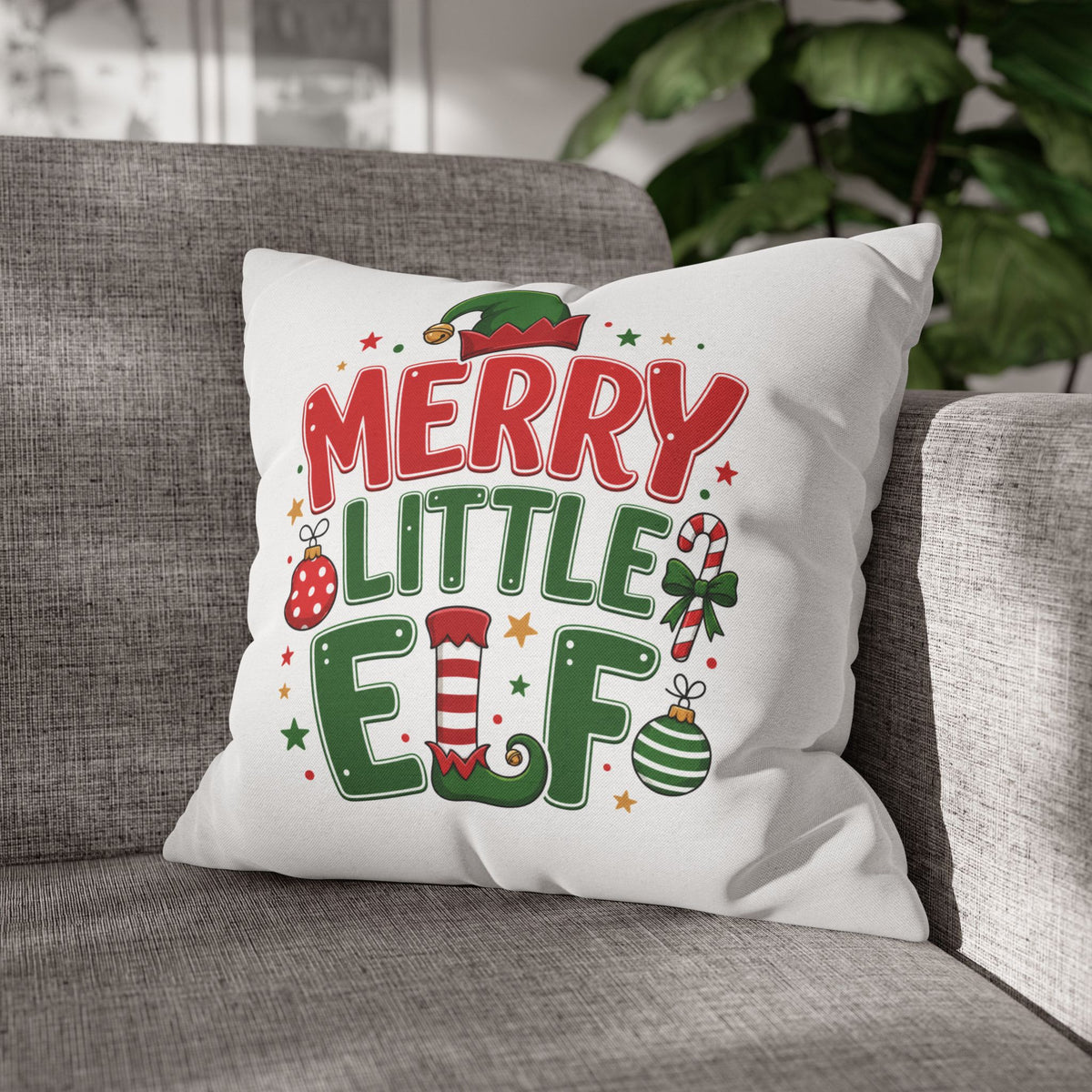 Christmas Pillowcase Merry Little Elf Christmas Pillowcase