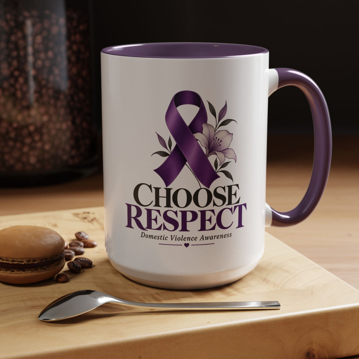 Choose Respect - Domestic Violence Awareness Coffee Mug (Accent, 11/15oz)