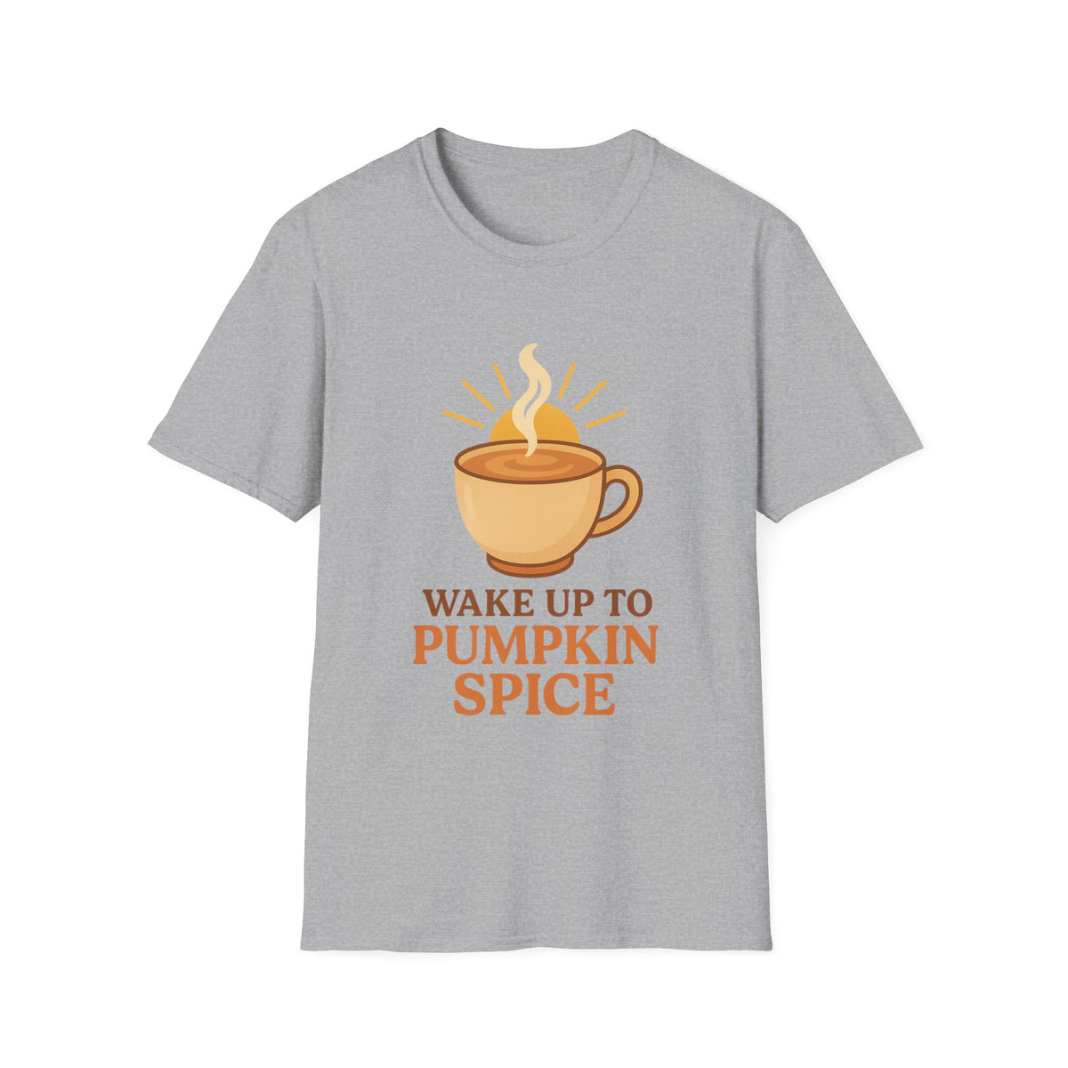 Wake Up To Pumpkin Spice Autumn Coffee Graphic Tee, Cozy Fall Season Latte T-Shirt - Trending Now - September 2026