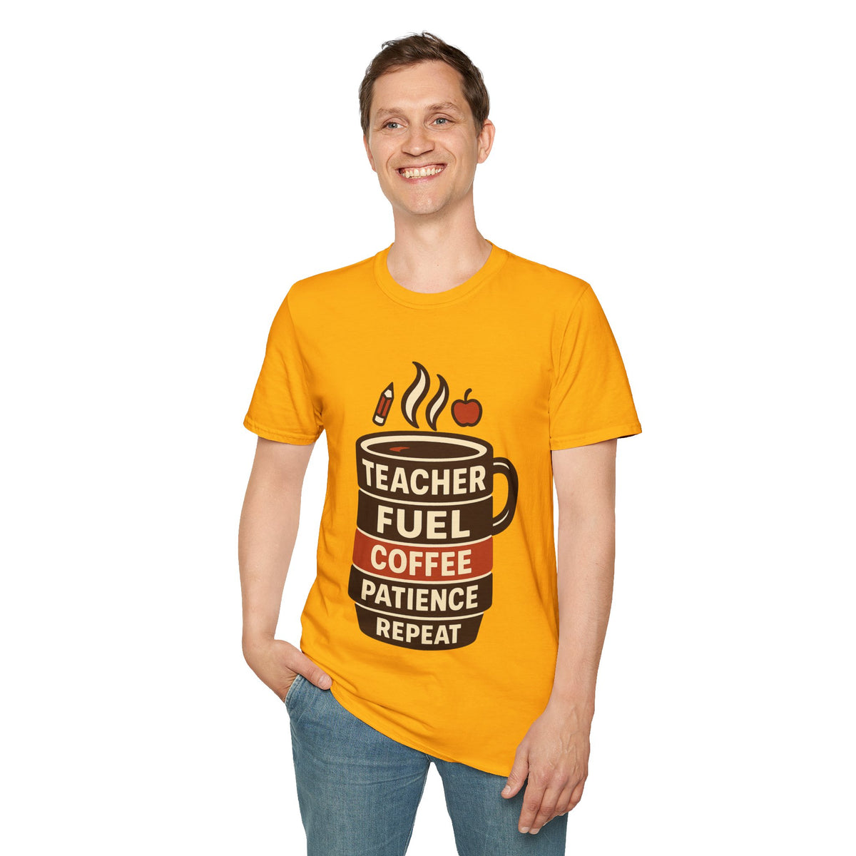 Teacher Fuel Coffee T-Shirt — 'Teacher Fuel: Coffee, Patience, Repeat' Shirt - Trending Now - August 2026
