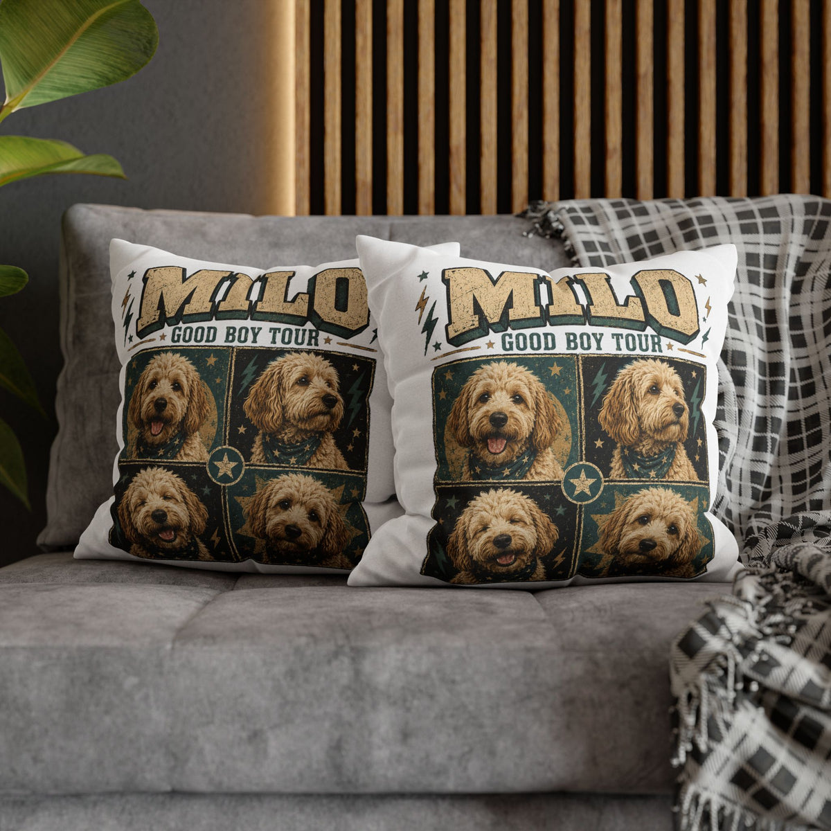 Milo 'Good Boy Tour' Decorative Pillowcase Milo Bailey Dog Dad Mom