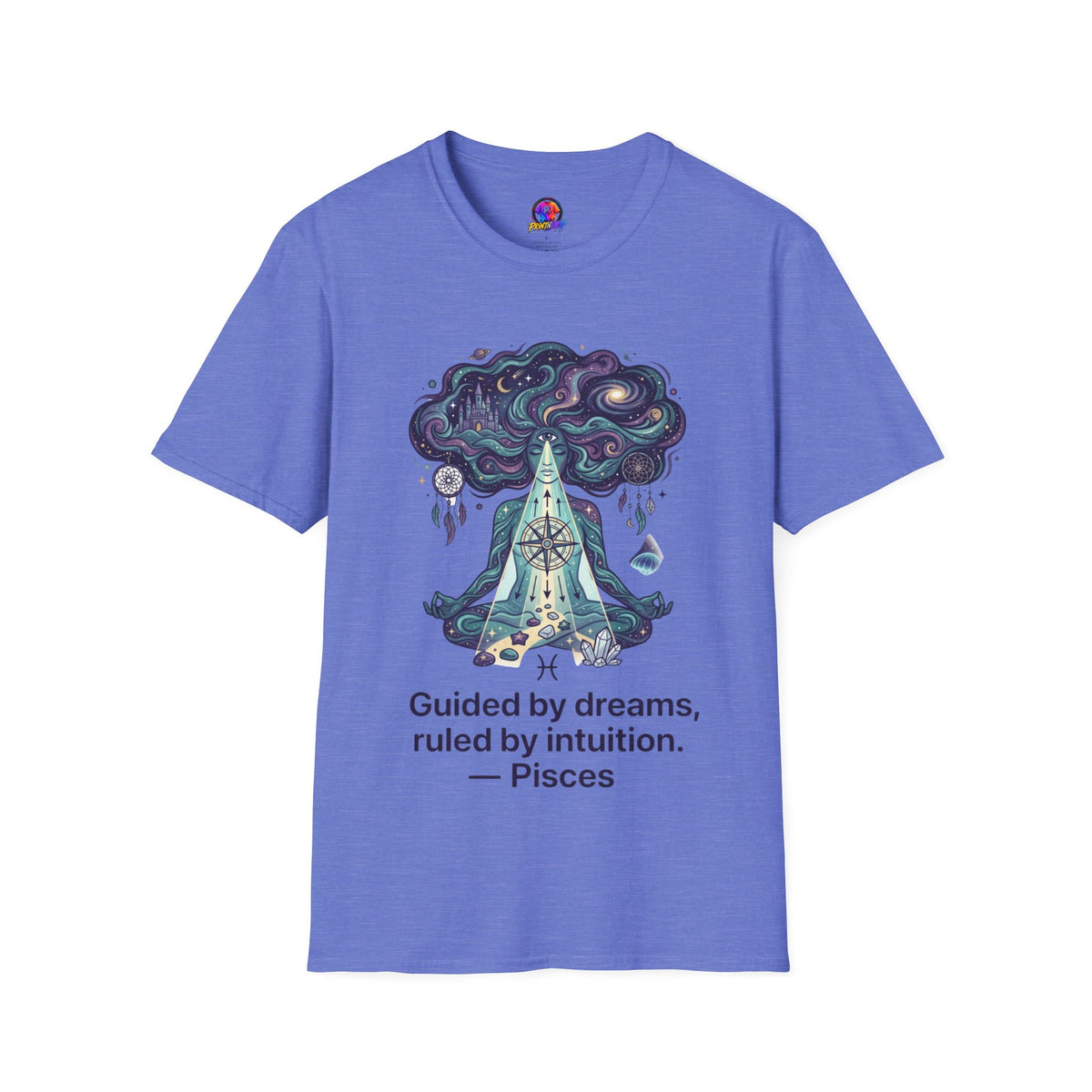 Pisces Zodiac Meditative Pisces T‑Shirt — 'Guided by dreams, ruled by intuition' Zodiac Tee