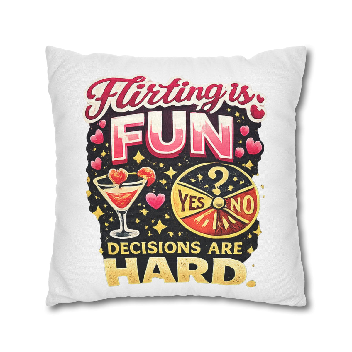 Libra Zodiac Flirting Is Fun Spun Polyester Square Pillowcase