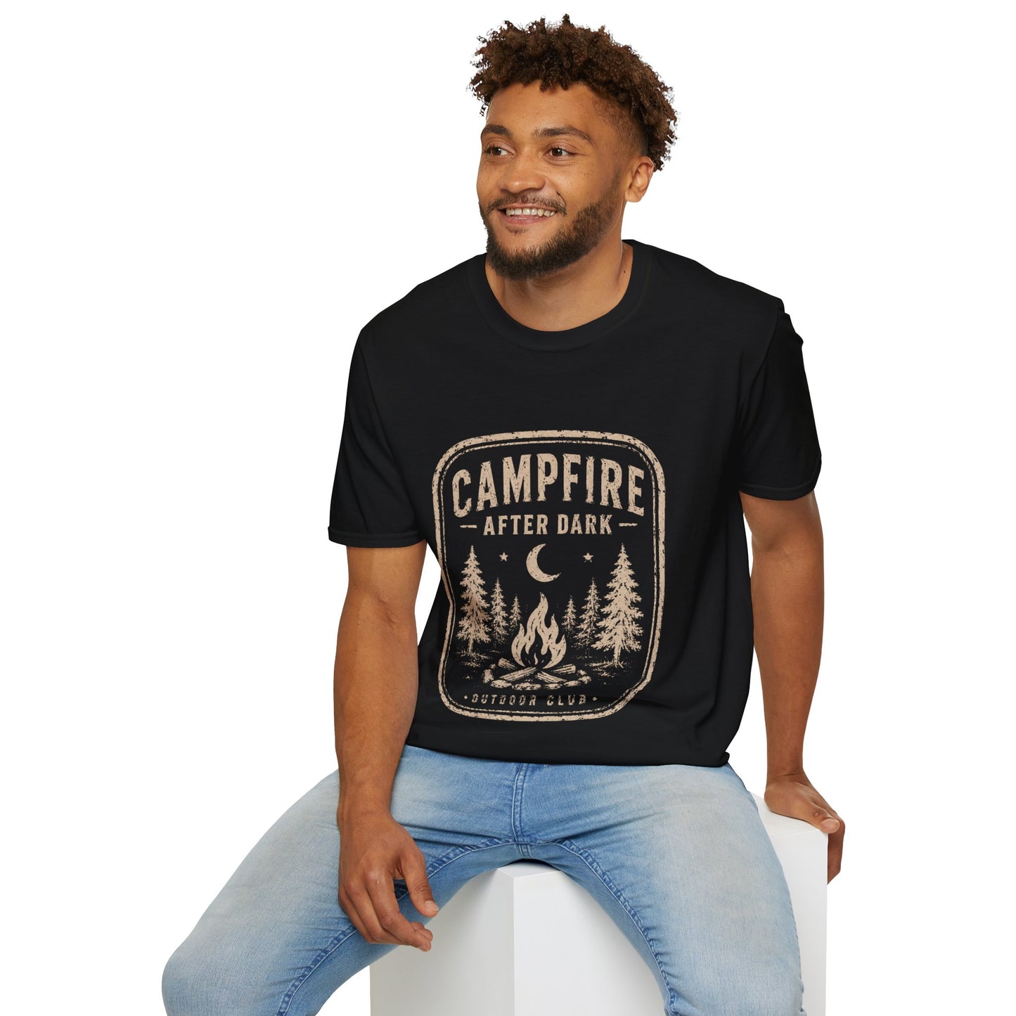 Campfire After Dark T-Shirt — Vintage Camping Graphic Tee