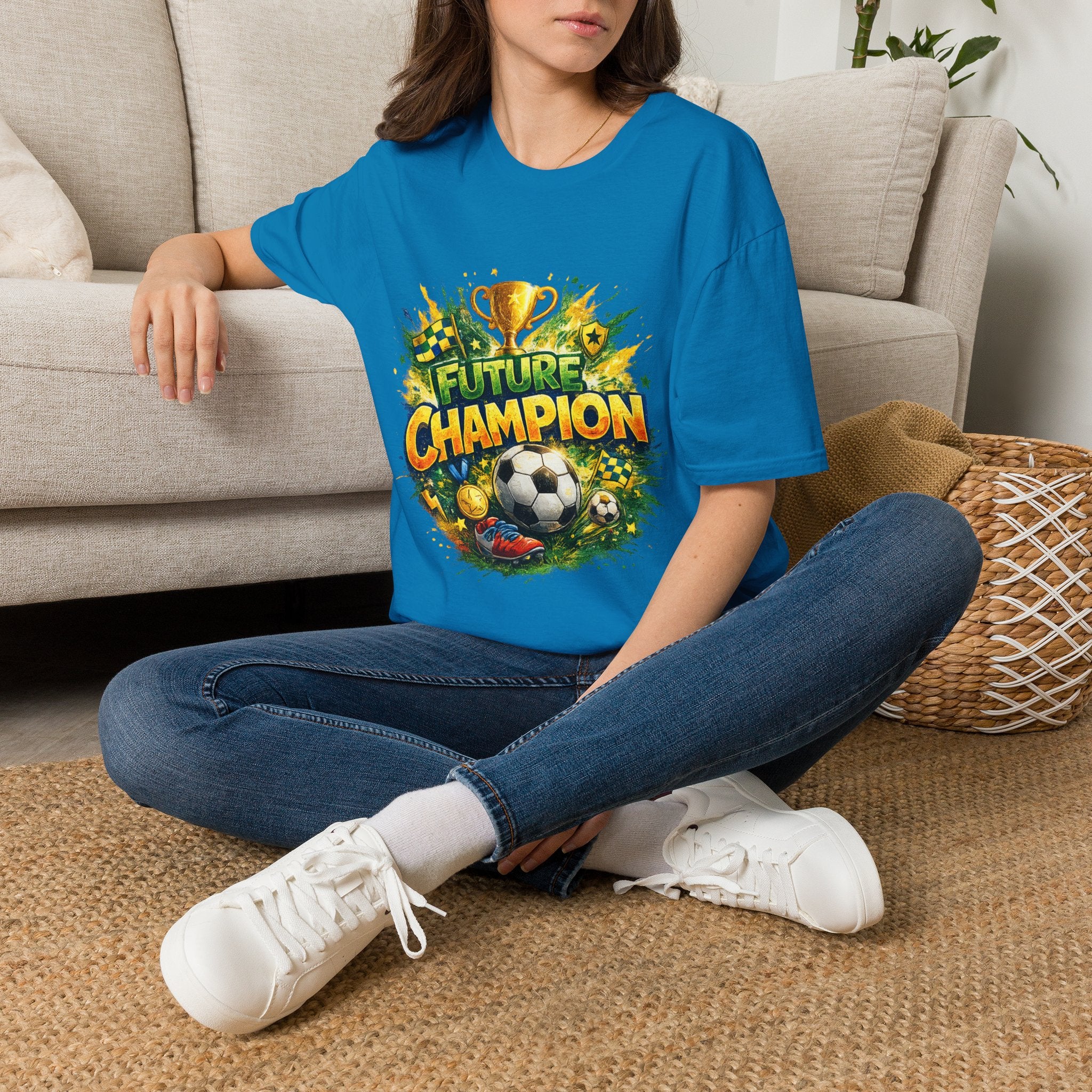 Kids Future Champion Soccer T-Shirt — Kids’ Sports Trophy Graphic Tee