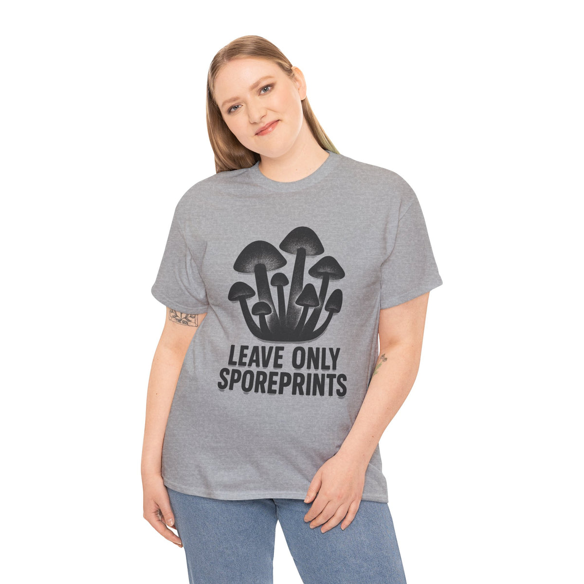 Mushroom Tee — "Leave Only Sporeprints" Eco Nature Graphic Shirt - Trending Now - August 2026