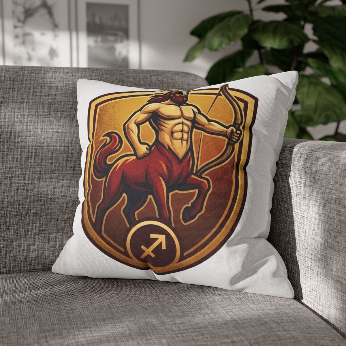 Sagittarius Centaur Zodiac Pillowcase — Archer Constellation Decorative Cushion