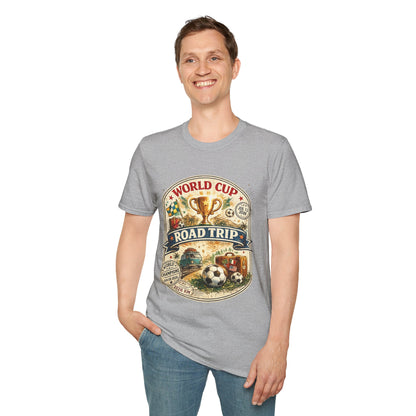 World Cup Road Trip T-Shirt — Vintage Soccer Trophy Design