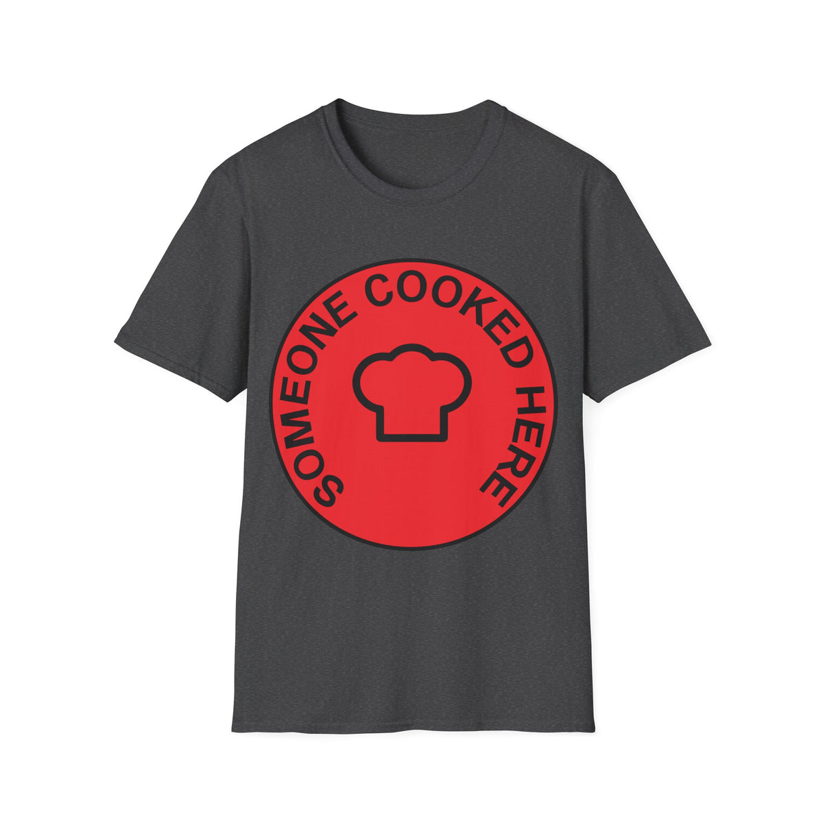 Someone Cooked Here Red Badge Tee - Funny Retro Chef Graphic T-Shirt - Trending Now - September 2026