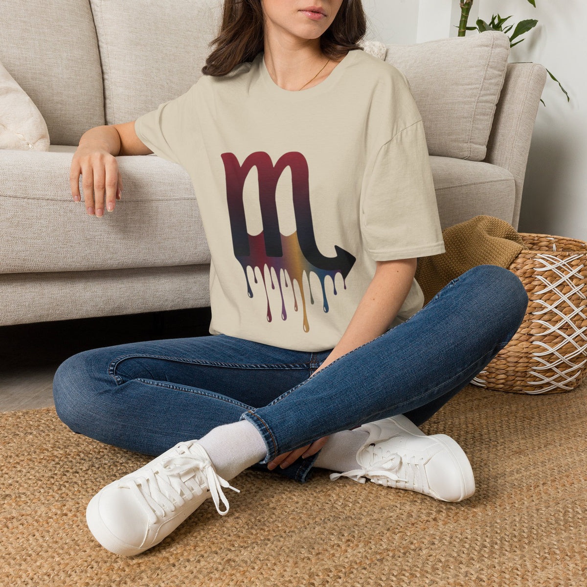 Scorpio Drip Symbol T-Shirt — Zodiac Scorpion Astrology Tee