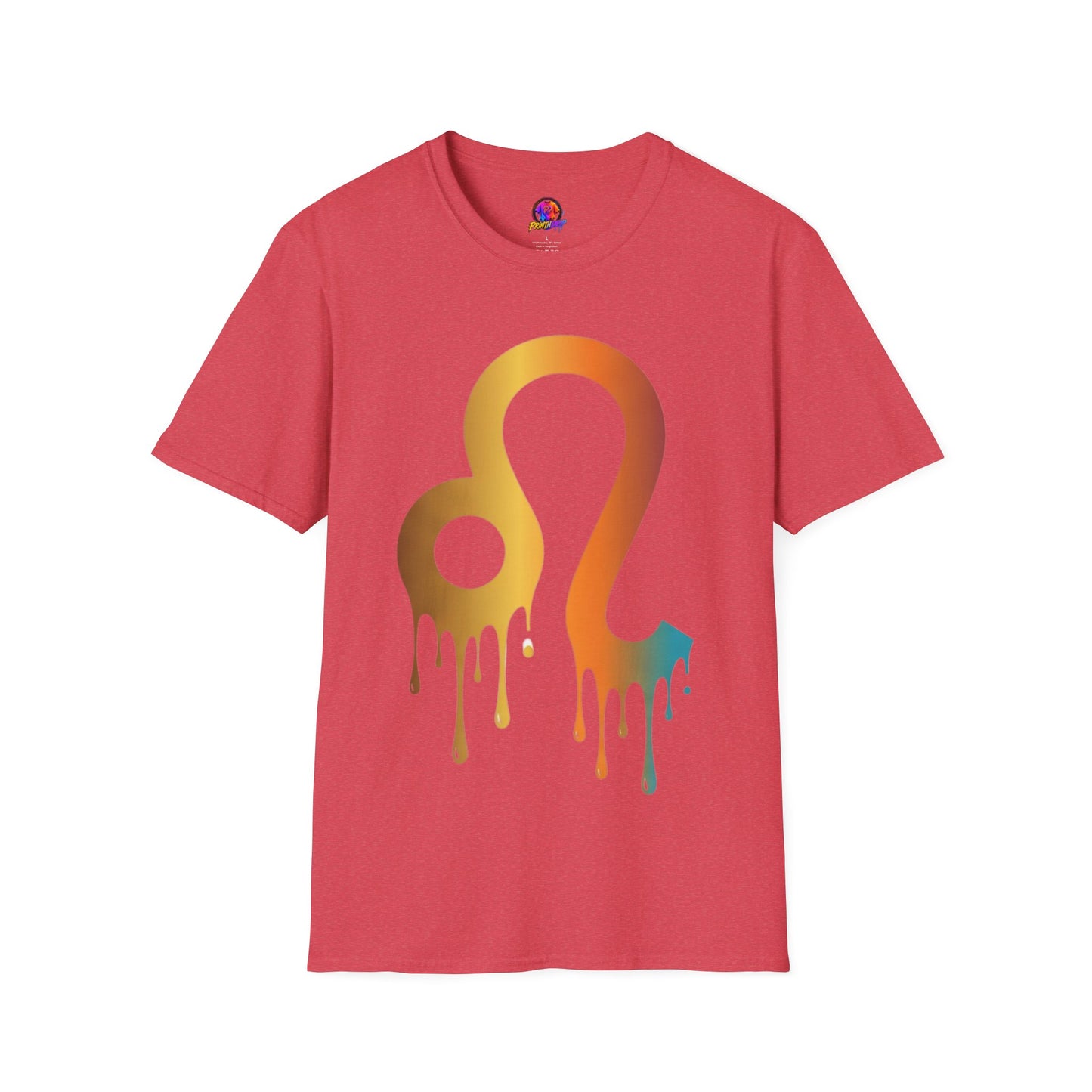Leo Zodiac Drip T-Shirt — Colorful Astrology Sign Tee