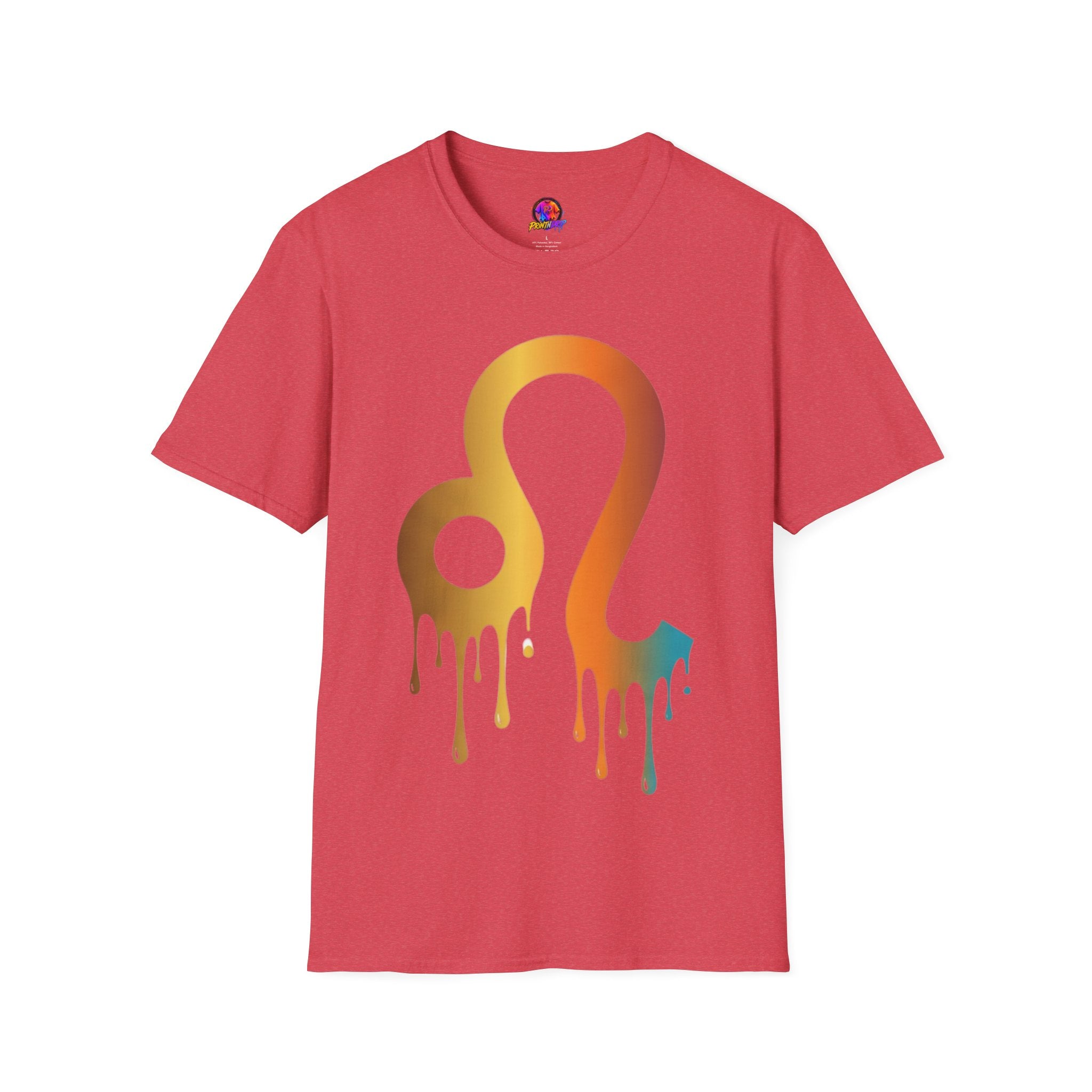 Leo Zodiac Drip T-Shirt — Colorful Astrology Sign Tee