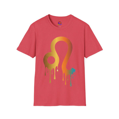 Leo Zodiac Drip T-Shirt — Colorful Astrology Sign Tee