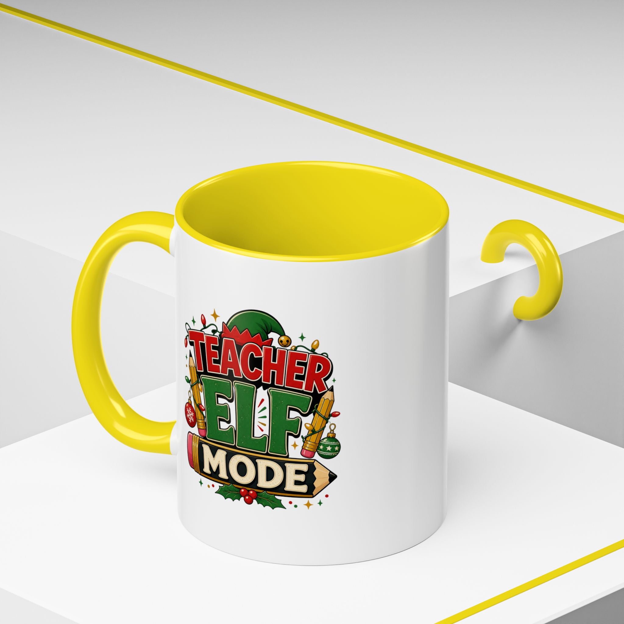 Teacher Elf Mode Coffee Mug — Christmas Teacher Holiday Gift