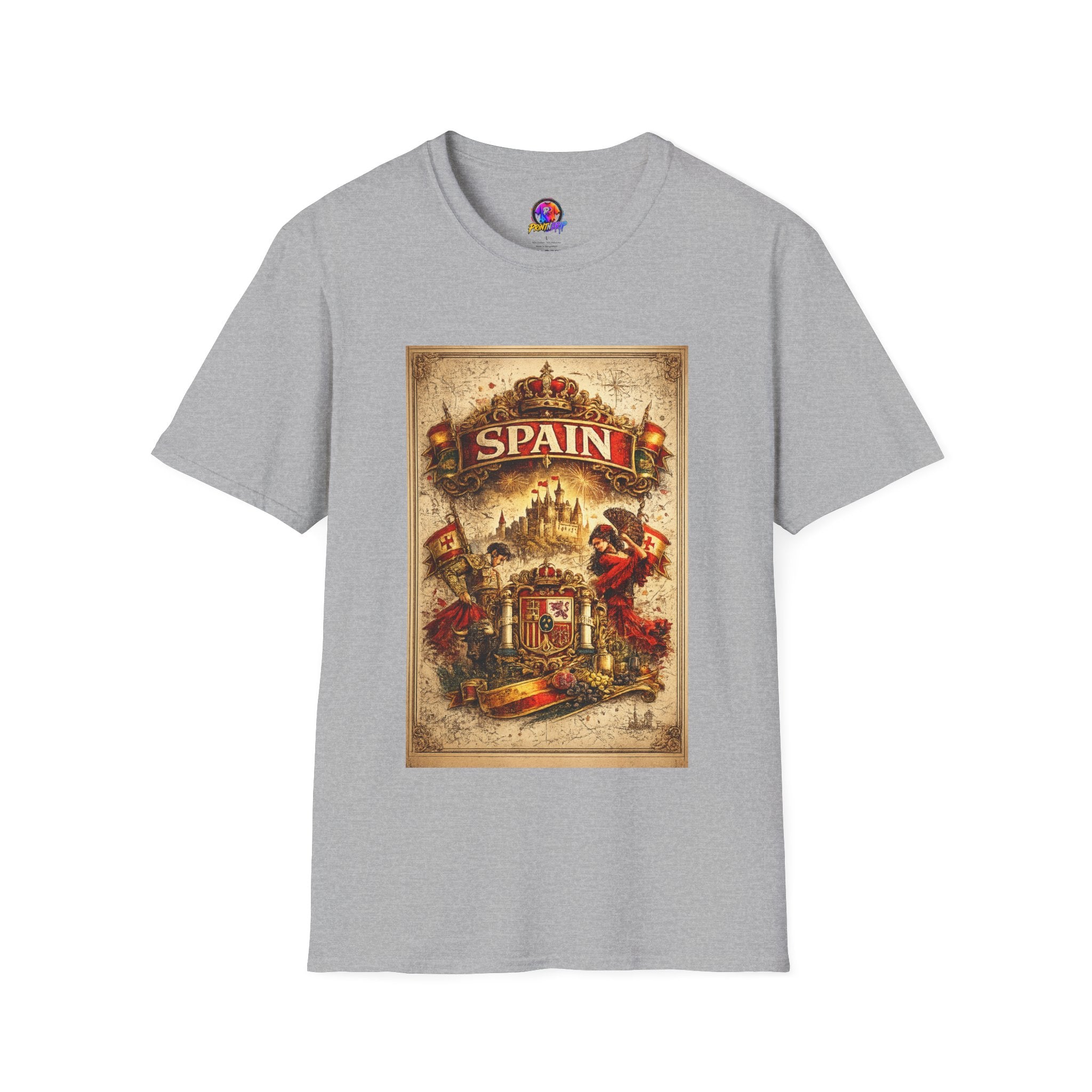 Spain Vintage Travel Graphic T‑Shirt — Retro Spanish Landmark Tee
