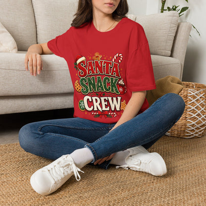 Santa Snack Crew T-Shirt — Christmas Cookie Holiday Tee