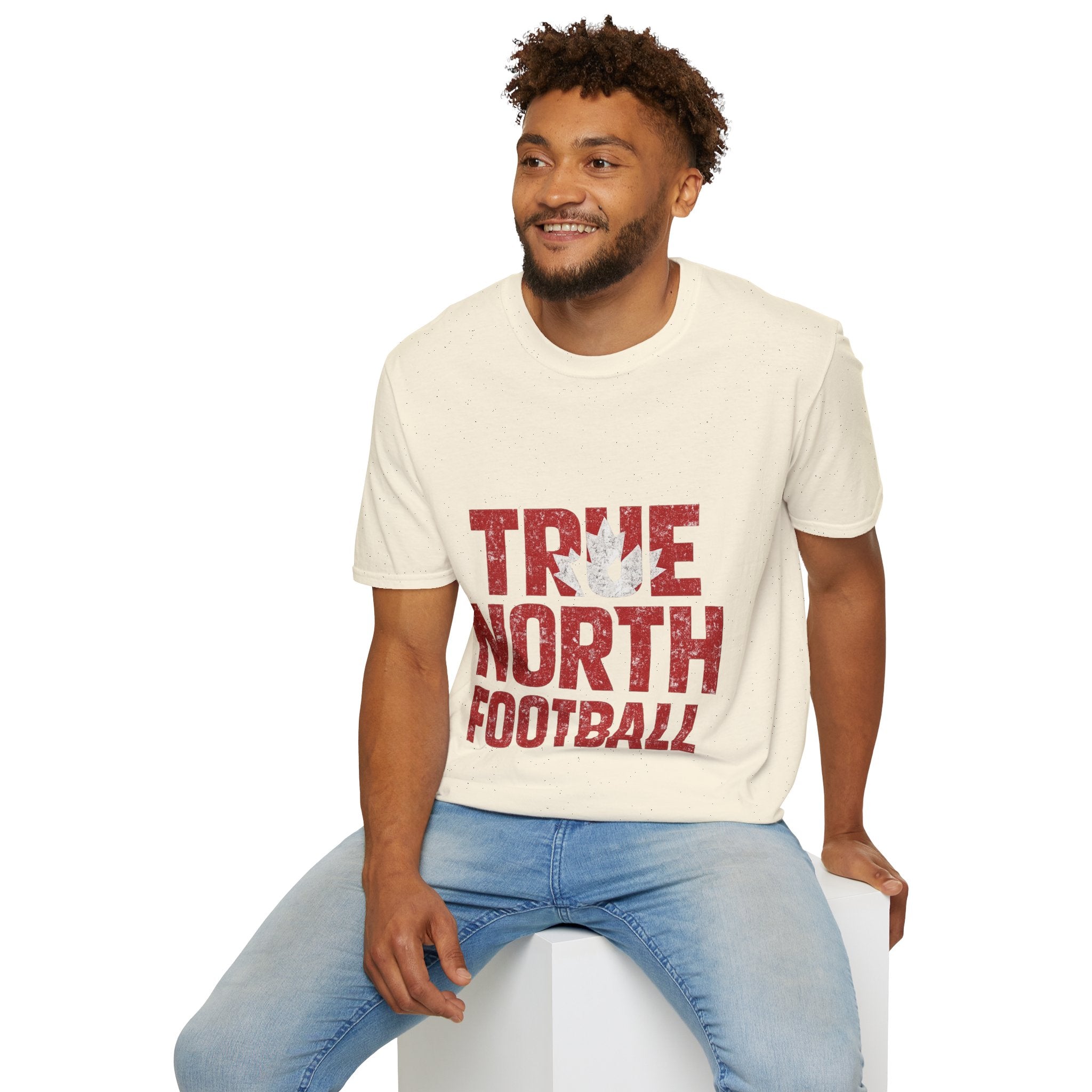 Canada True North Football T-Shirt — Vintage Canadian Maple Leaf Team Tee