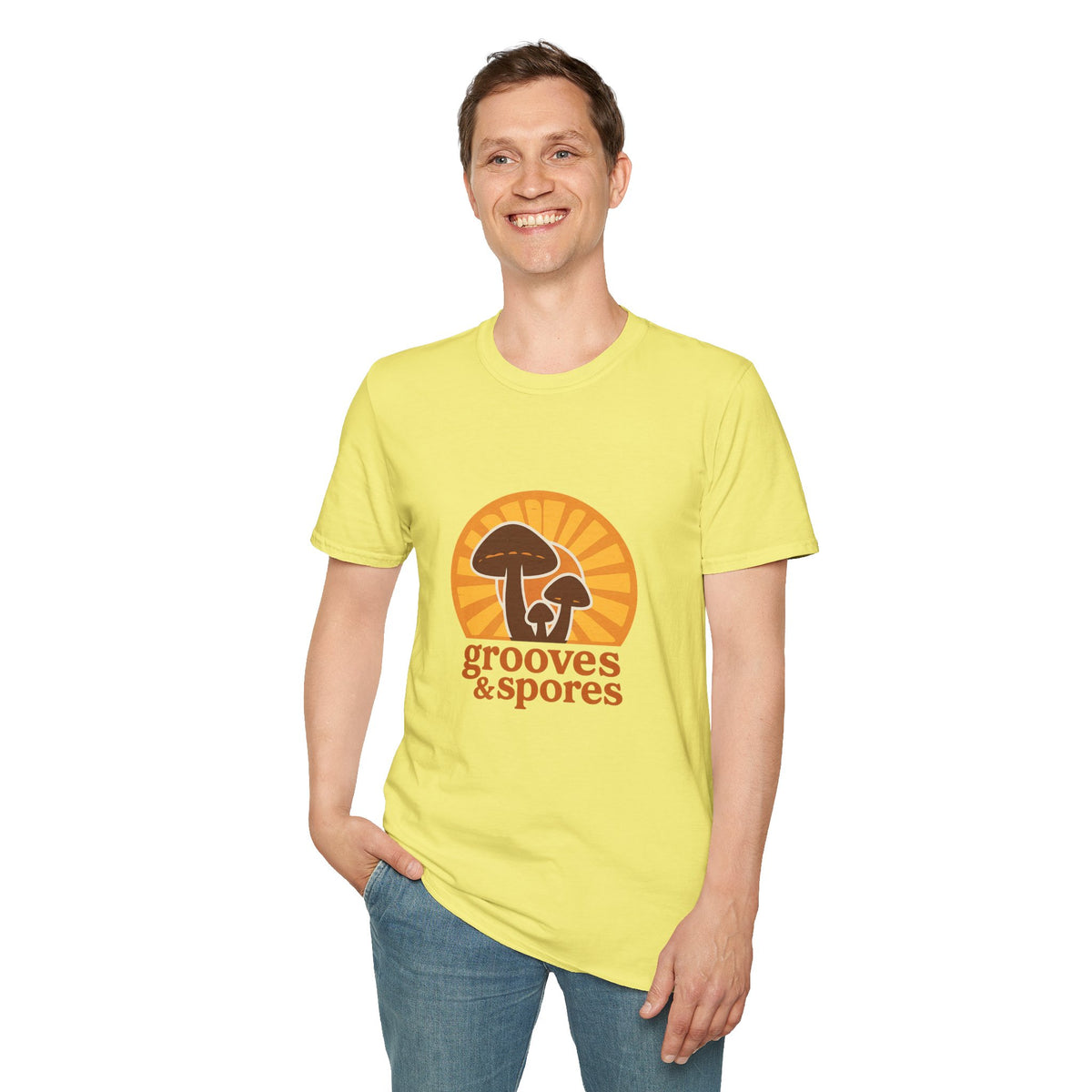 Vintage Mushroom T-Shirt — 'Grooves & Spores' Retro Psychedelic Tee - Trending Now - August 2026