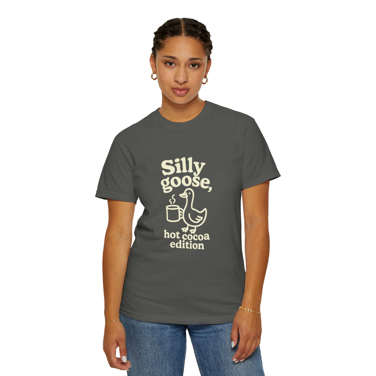 Silly Goose Hot Cocoa T-Shirt — Cute Winter Graphic Tee - Trending Now - October 2026