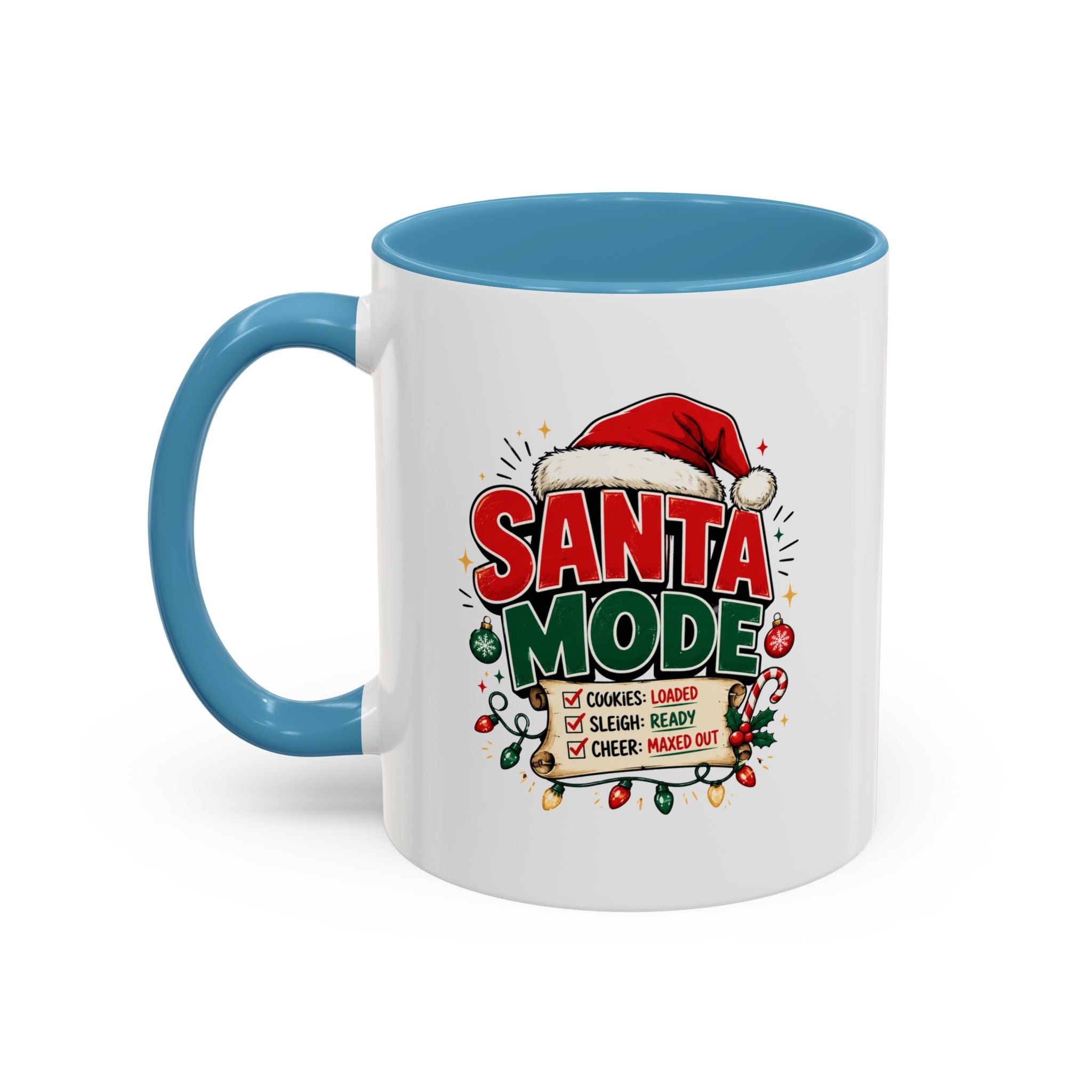 Santa Mode Coffee Mug — Christmas Holiday Accent Mug