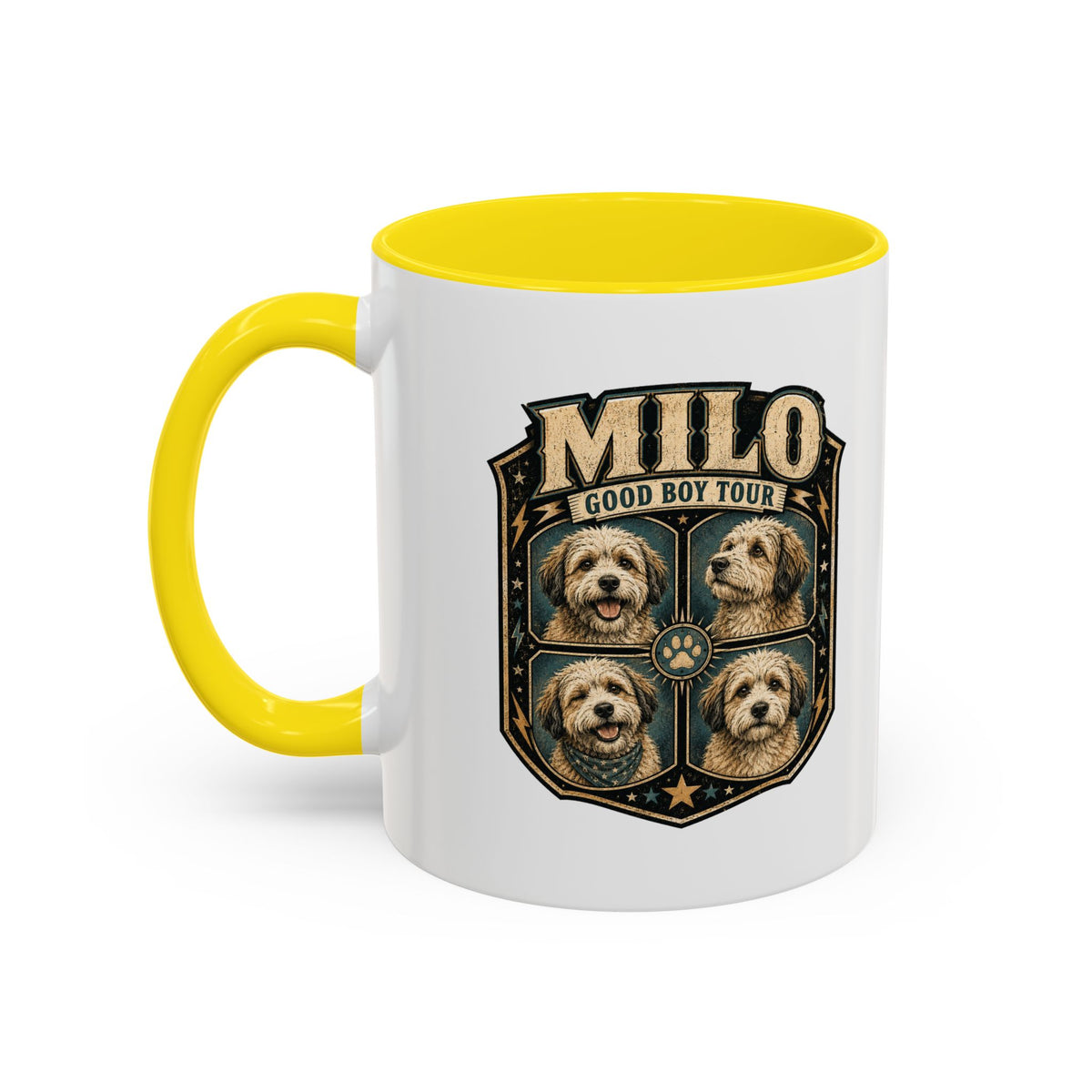 Milo Bailey Dog Dad Mom Milo 'Good Boy Tour' Accent Coffee Mug – Personalized Dog Lover Gift