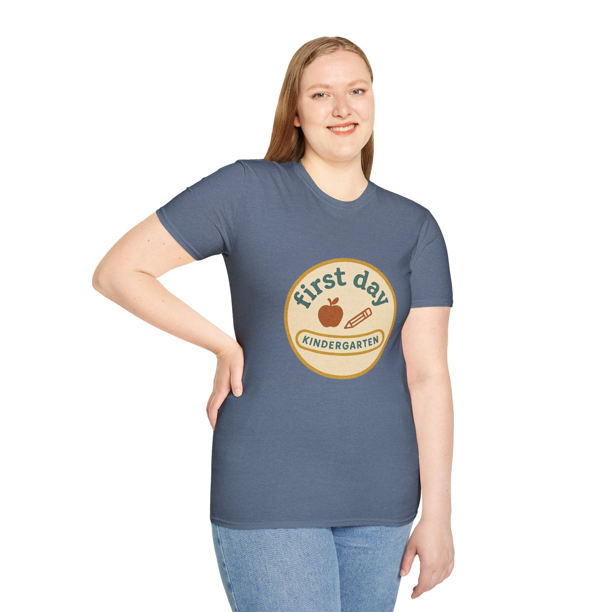 First Day Kindergarten Badge T-Shirt — Cute Back-to-School Tee for Teachers & Parents - Trending Now - August 2026