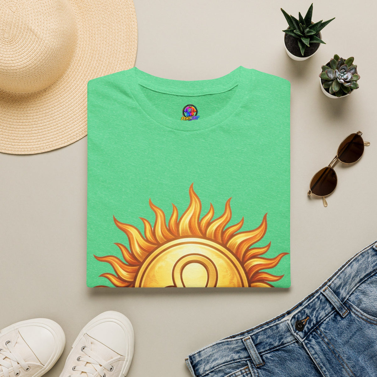 Leo Sun T‑Shirt — Zodiac Sunburst Graphic Tee