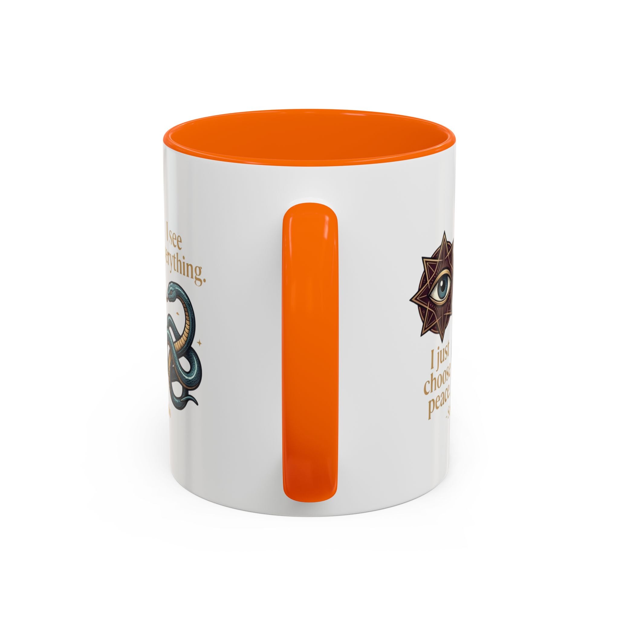 Scorpio Accent Coffee Mug – "I See Everything, I Just Choose Peace" Zodiac Mug