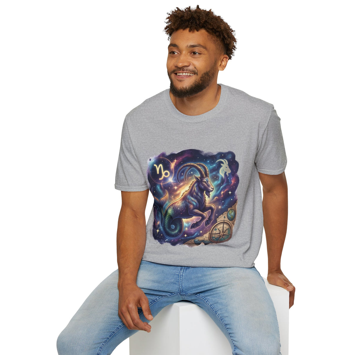 Capricorn Zodiac T-Shirt — Celestial Goat Astrology Tee