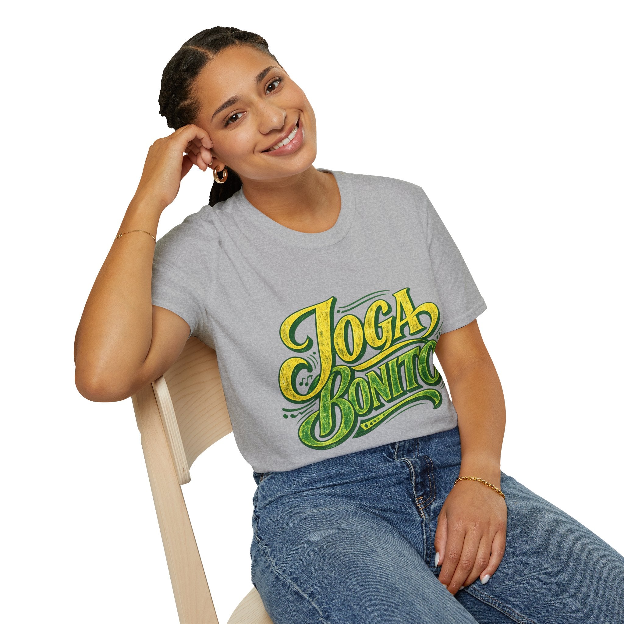 Brazil T-Shirt — 'Joga Bonito' Vintage Soccer Script Tee