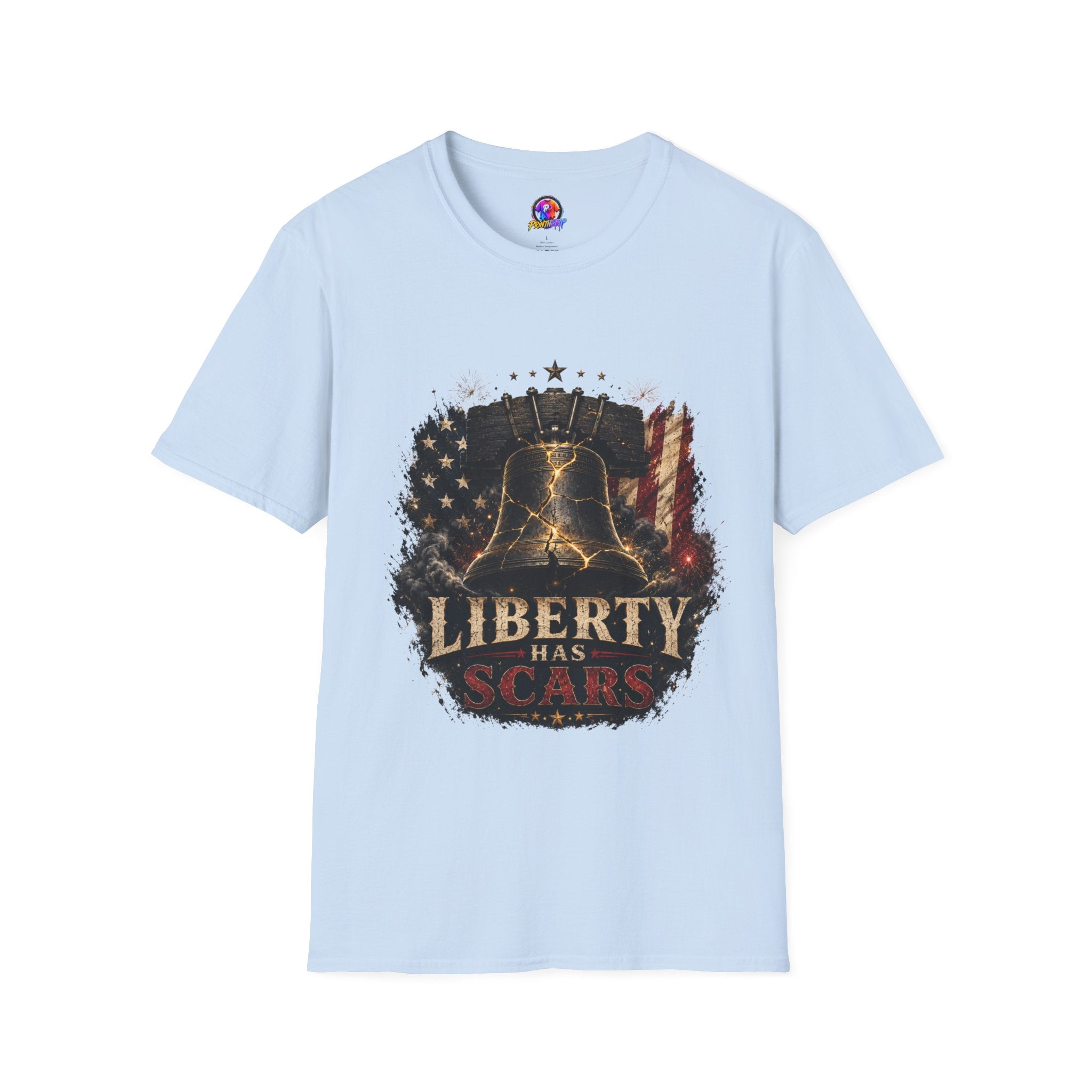 Liberty Has Scars T-Shirt — Vintage Liberty Bell Patriotic Tee