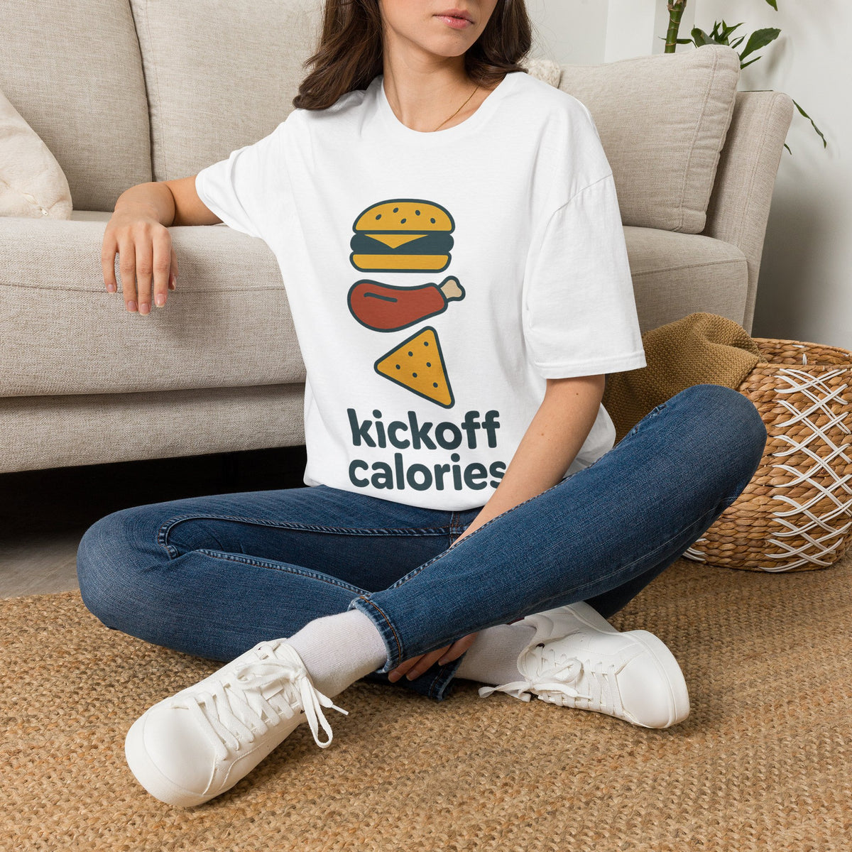 Funny 'Kick Off Calories' T-Shirt — Burger, Drumstick & Pizza Fitness Humor Tee - Trending Now - August 2026
