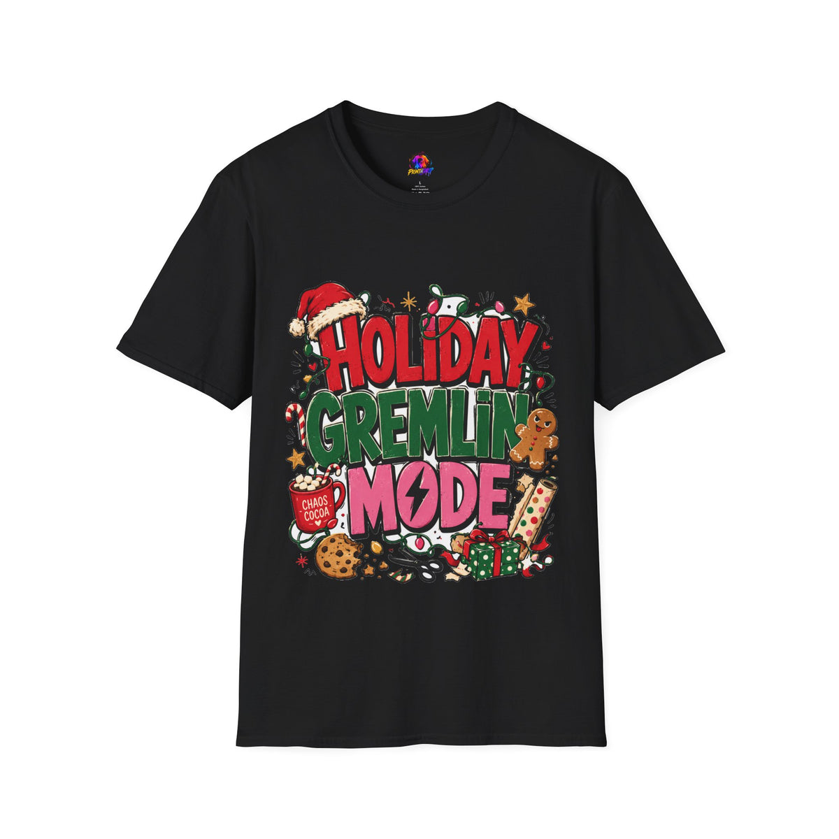 Holiday Gremlin Mode T-Shirt — Christmas Cute Festive Graphic Tee