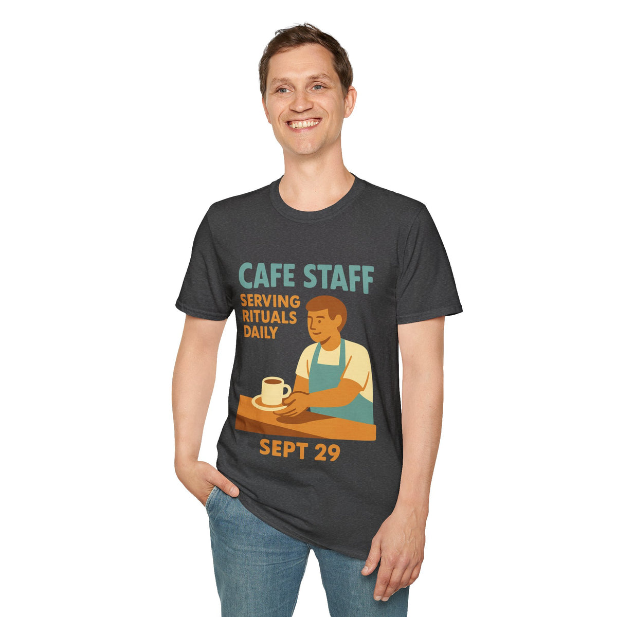 Cafe Staff Serving Rituals Daily National Coffee Day T-Shirt - Trending Now - September 2026