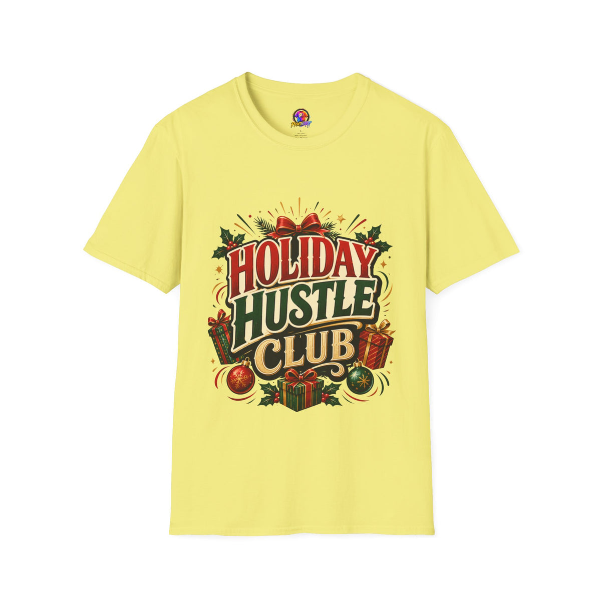 Holiday Hustle Club T-Shirt — Funny Christmas Graphic Tee