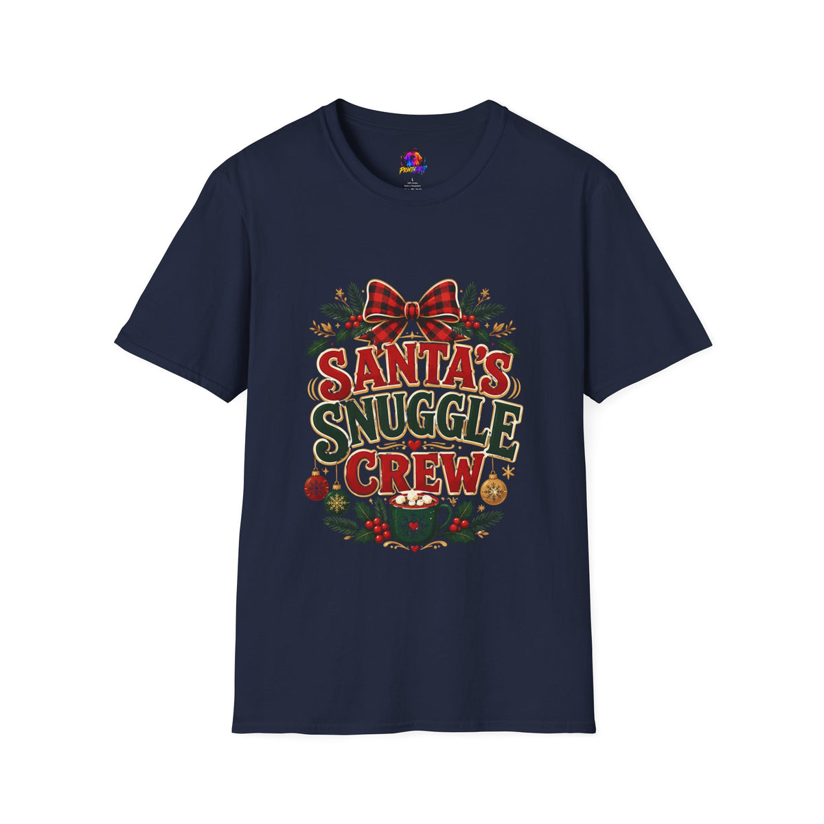 Santa's Snuggle Crew T-Shirt — Cute Christmas Holiday Tee