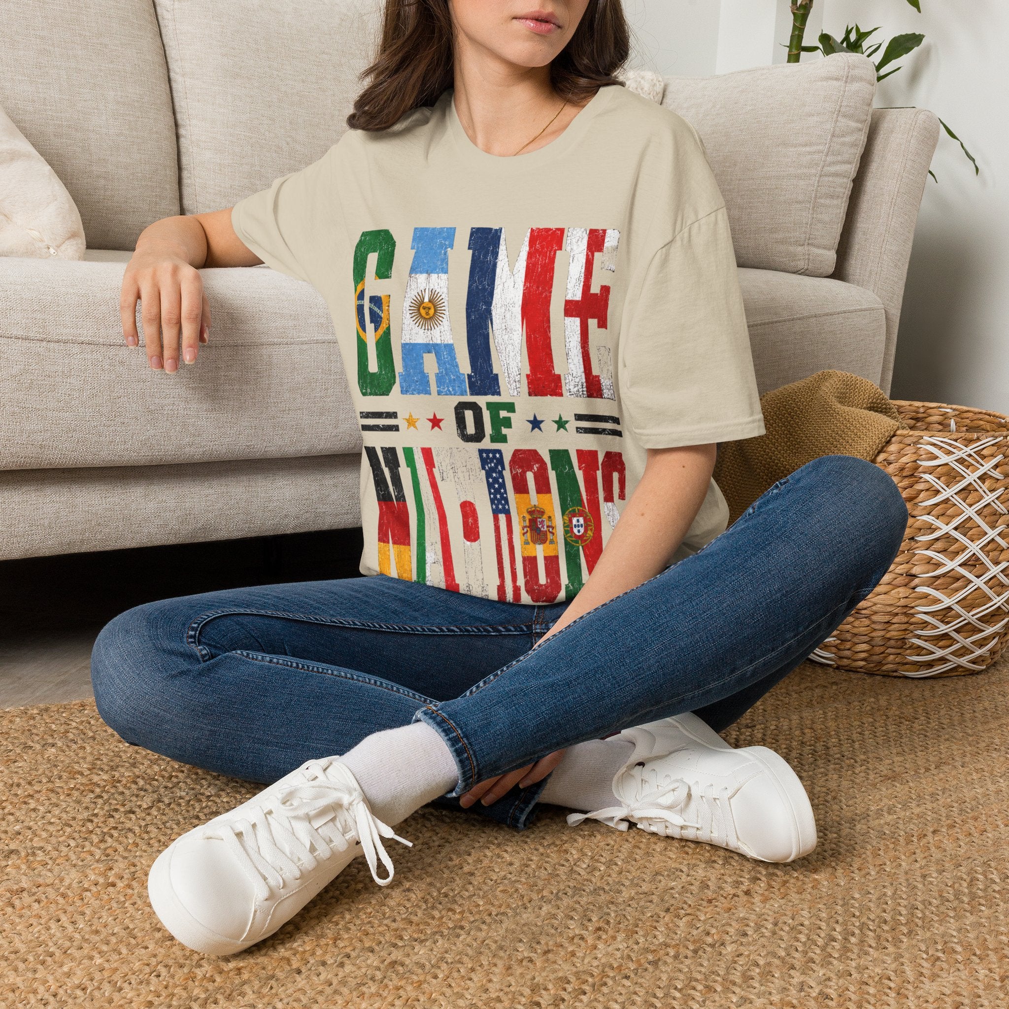 FIFA World Cup 2026 T-Shirt — 'Game of Nations' Vintage Flag Soccer Graphic Tee