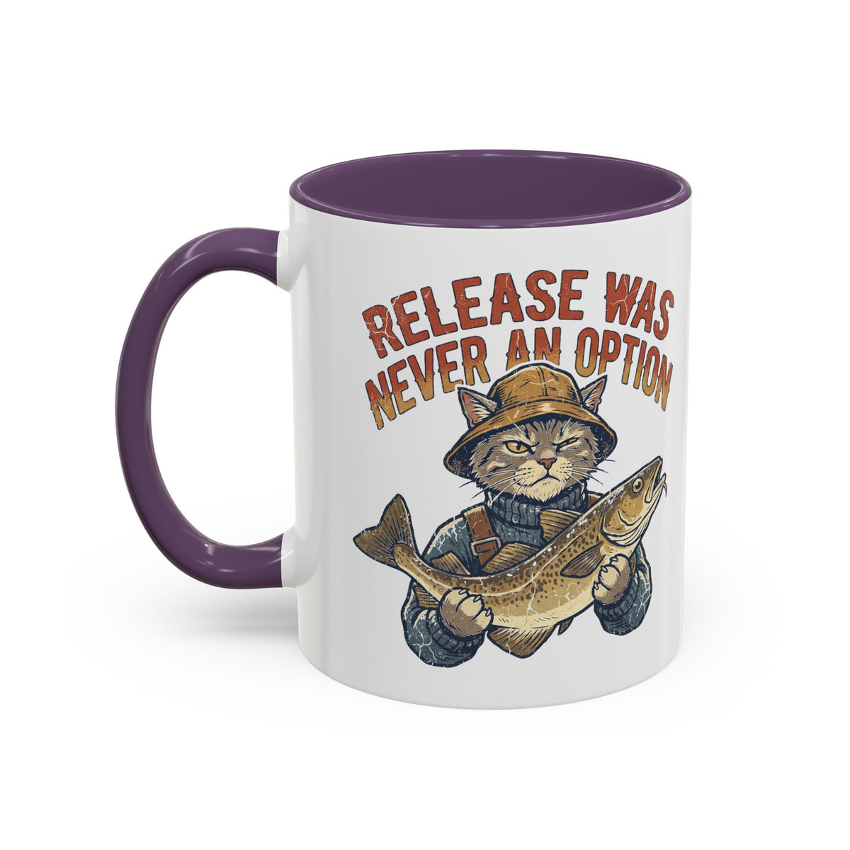 "Release Was Never An Option" Funny And Witty Accent Coffee Mug (11, 15oz)