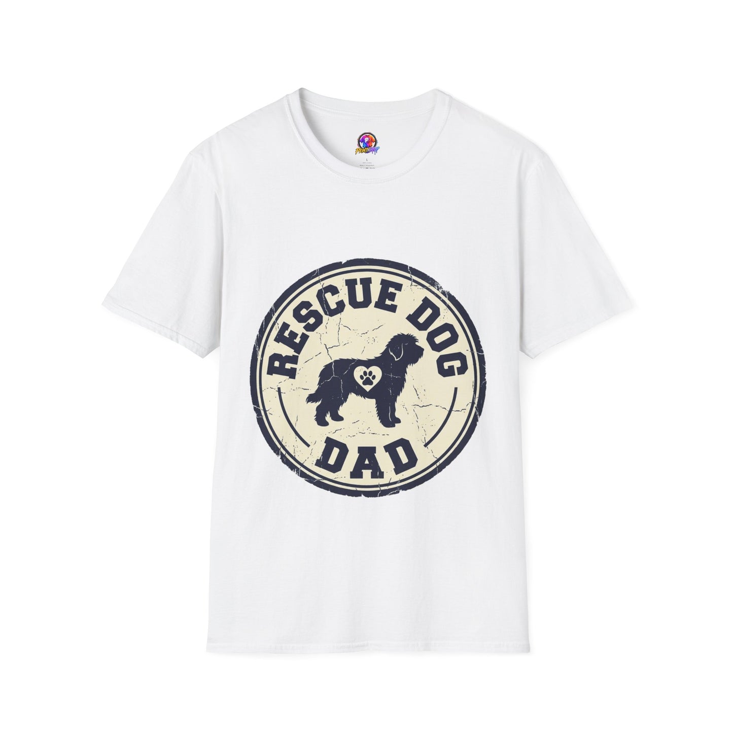 Rescue Dog Dad T-Shirt – Vintage Shelter Pup Support Tee