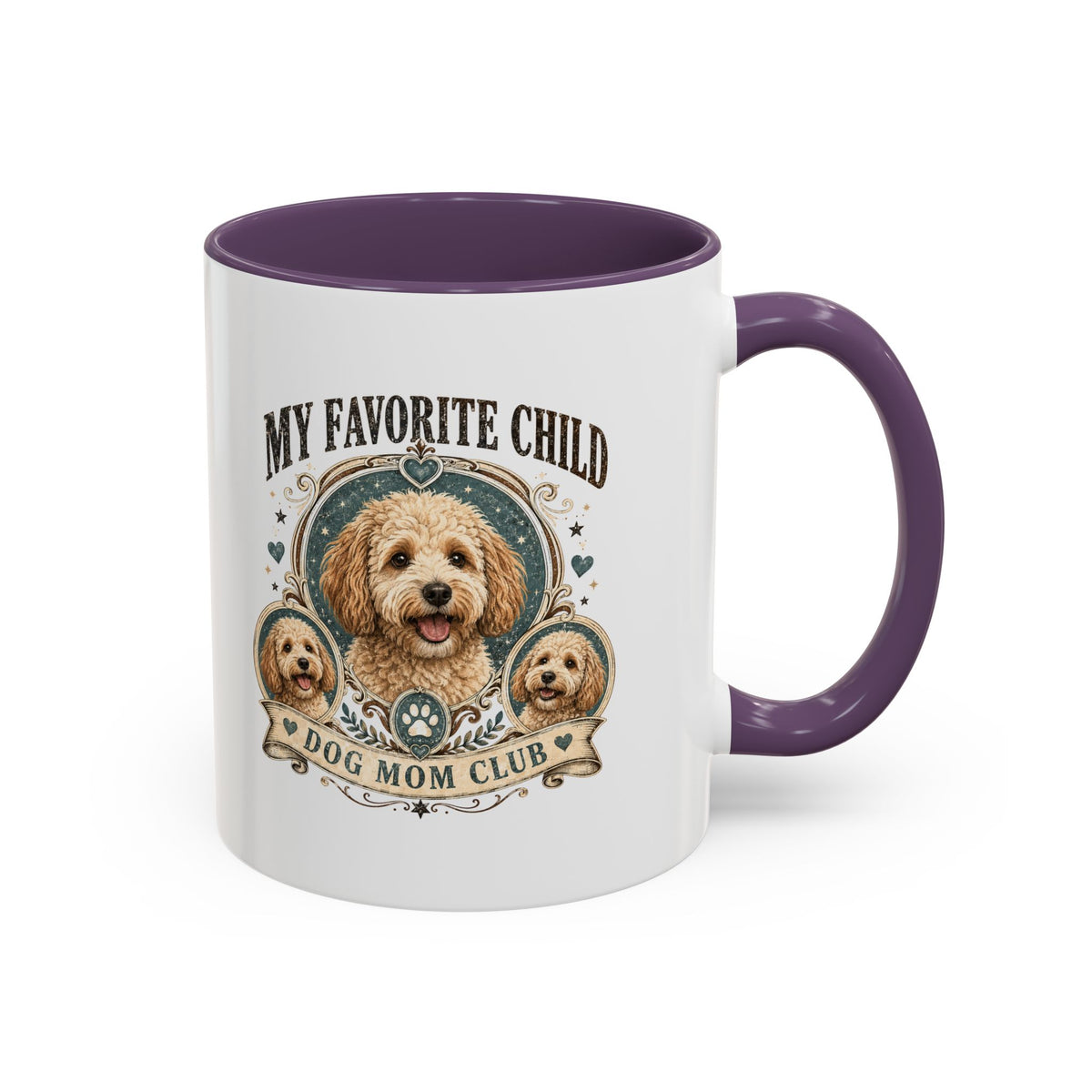 Milo Bailey Dog Dad Mom Dog Mom Coffee Mug – “My Favorite Child” Cute Paw Print Accent Mug