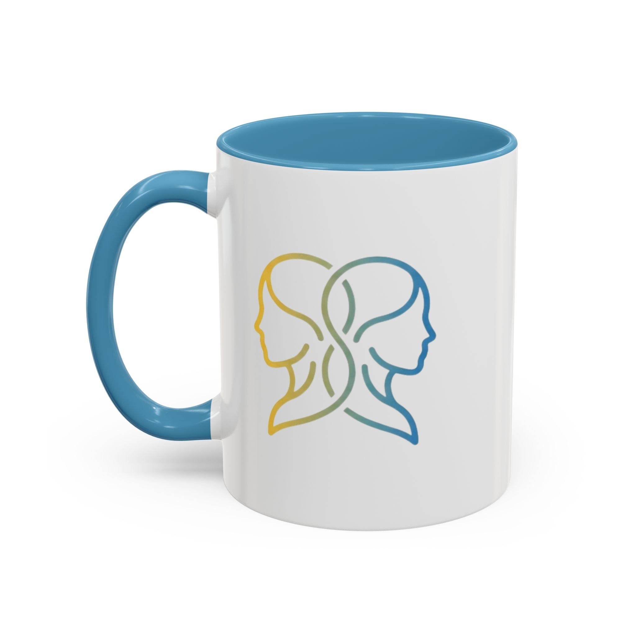 Gemini Zodiac Accent Coffee Mug — Color Gradient Twins Horoscope Gift