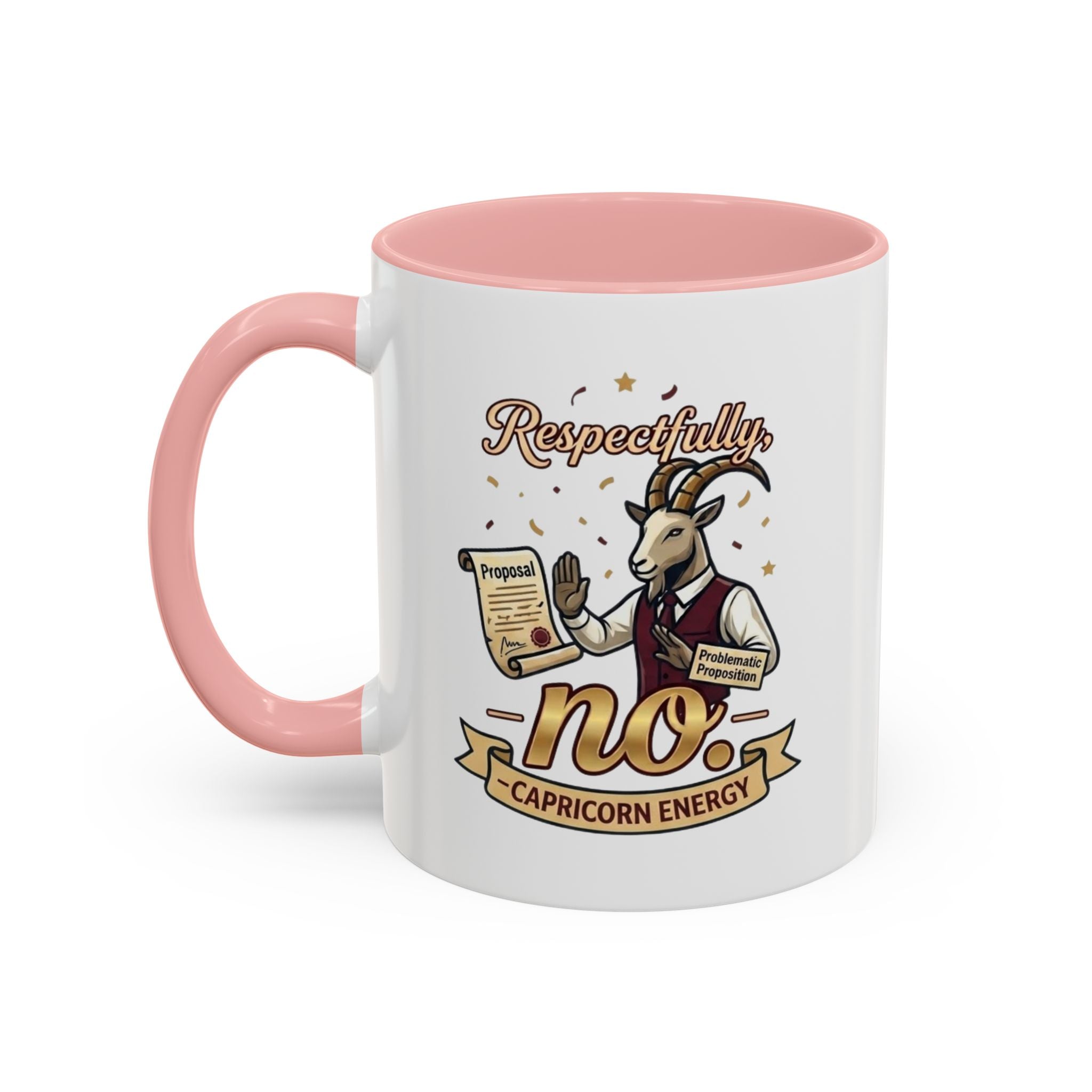 Respectfully No Capricorn Energy Coffee Mug — Zodiac Goat Astrology Gift (11/15oz)