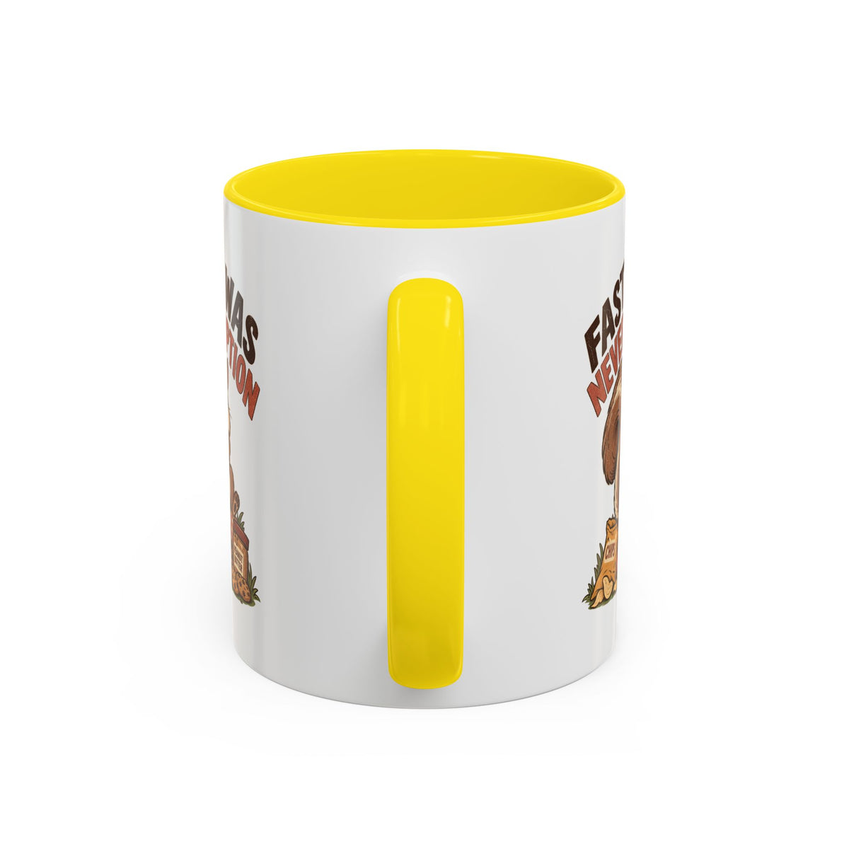 Funny And Witty "Fasting Was Never An Option" Accent Coffee Mug (11, 15oz)