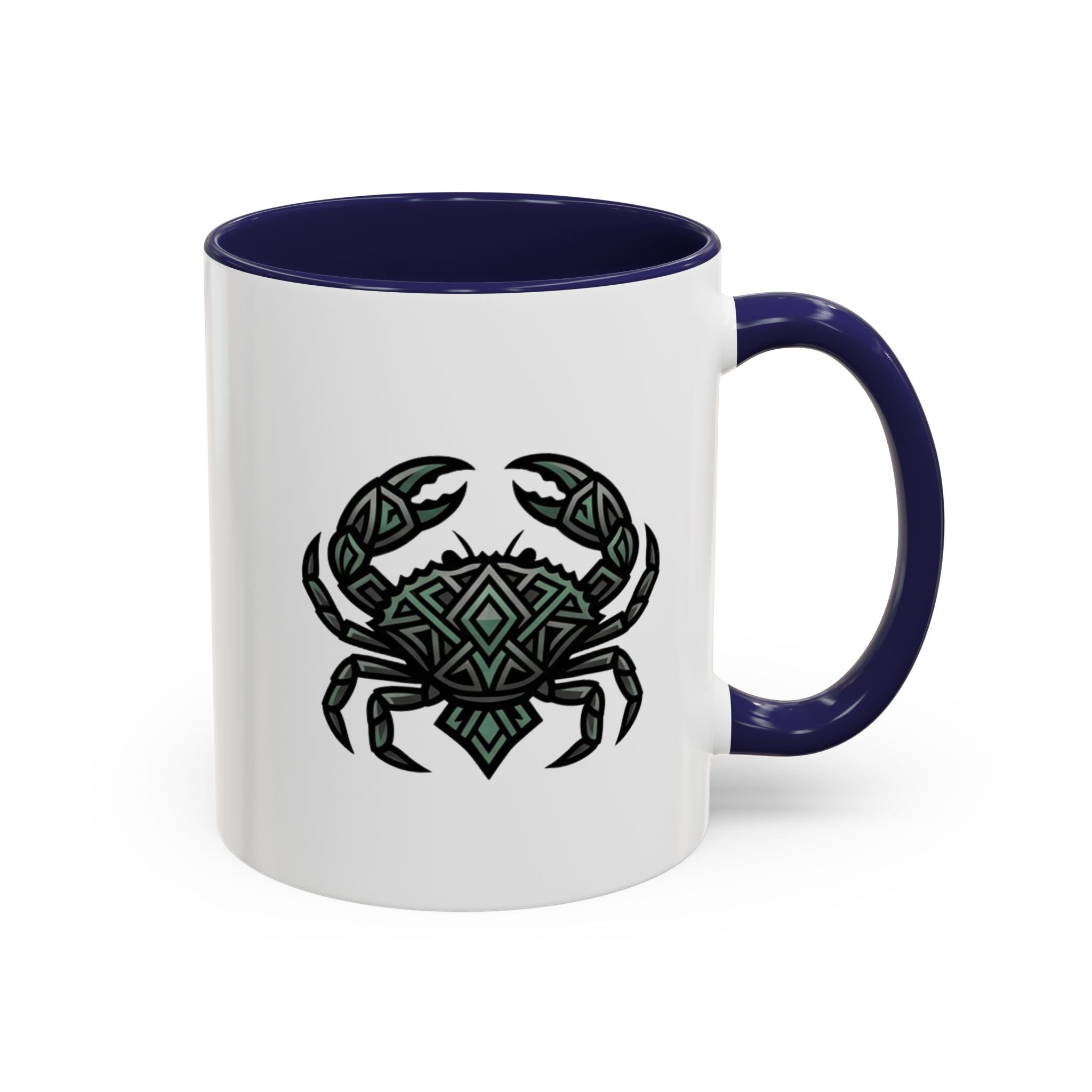 Cancer Zodiac Coffee Mug — Geometric Crab Accent Mug