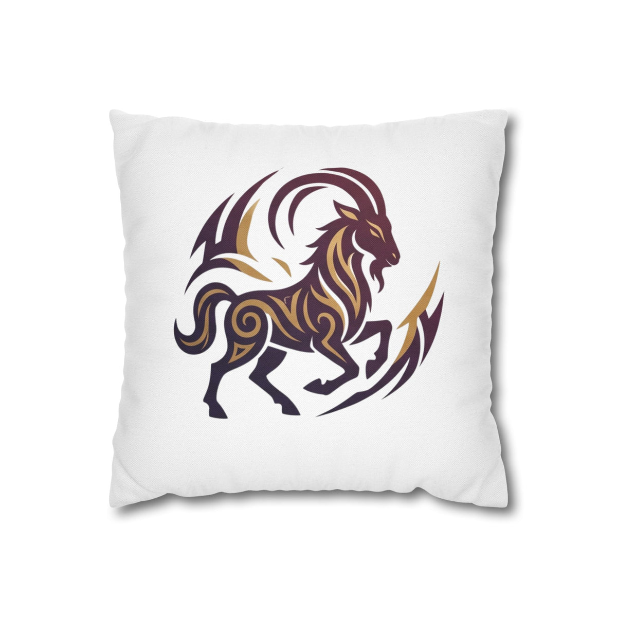 Capricorn Tribal Goat Decorative Pillowcase — Zodiac Accent Pillow