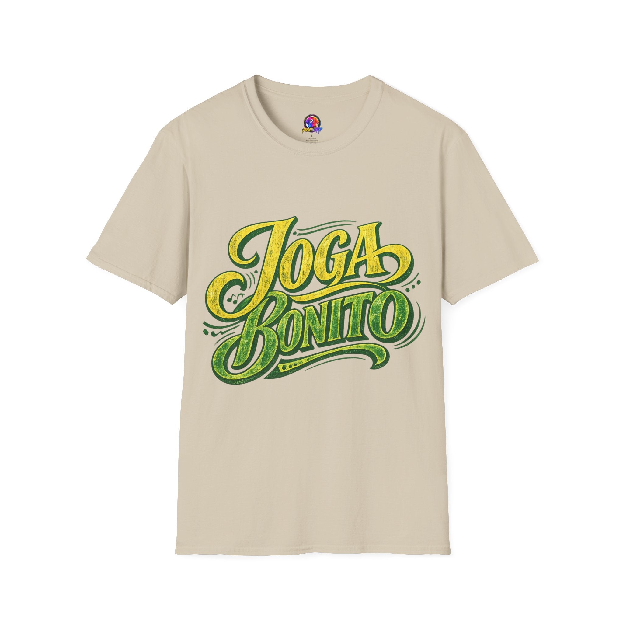 Brazil T-Shirt — 'Joga Bonito' Vintage Soccer Script Tee