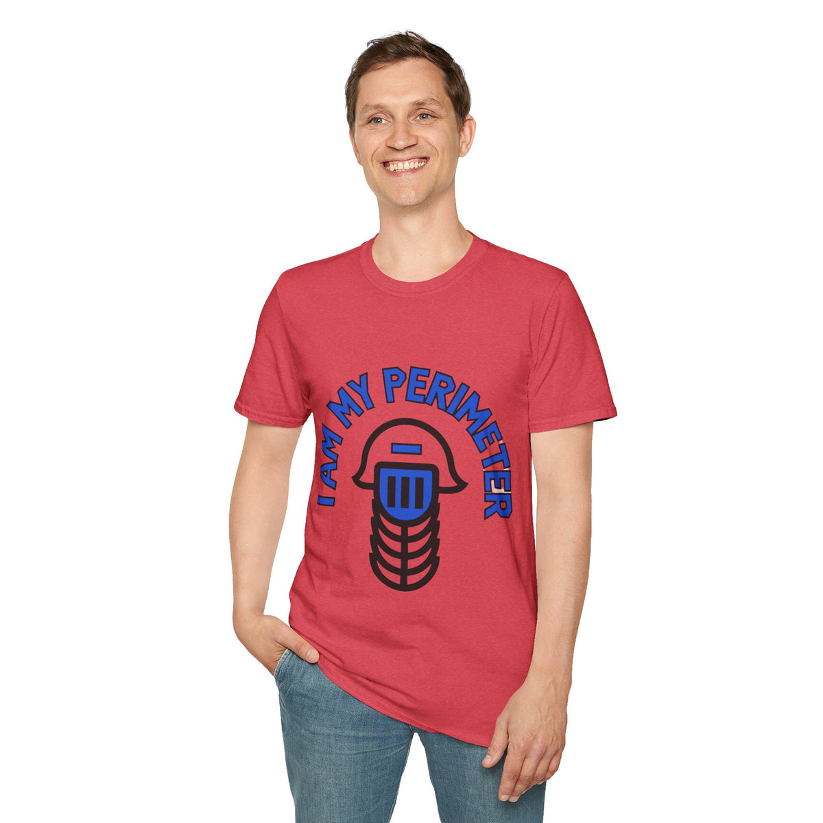 I Am My Perimeter Blue Jail Bars T-Shirt - Minimalist Graphic Quote Tee - Trending Now - September 2026