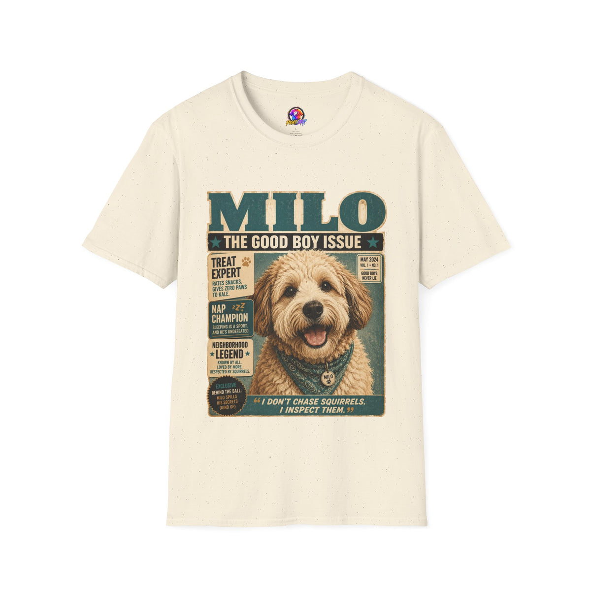 Milo 'The Good Boy Issue' Dog Magazine T-Shirt